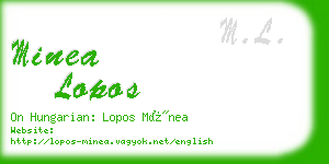 minea lopos business card